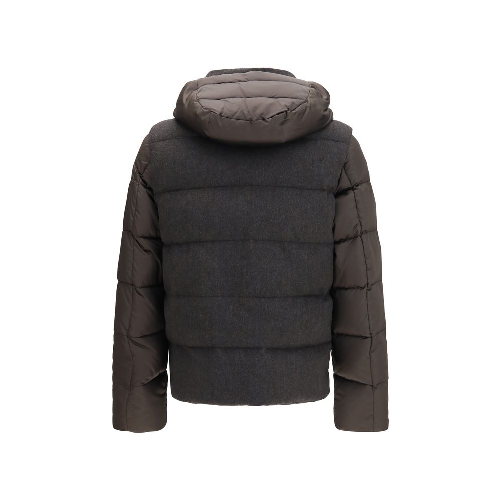 Gray Goose Down Full-Length Jacket