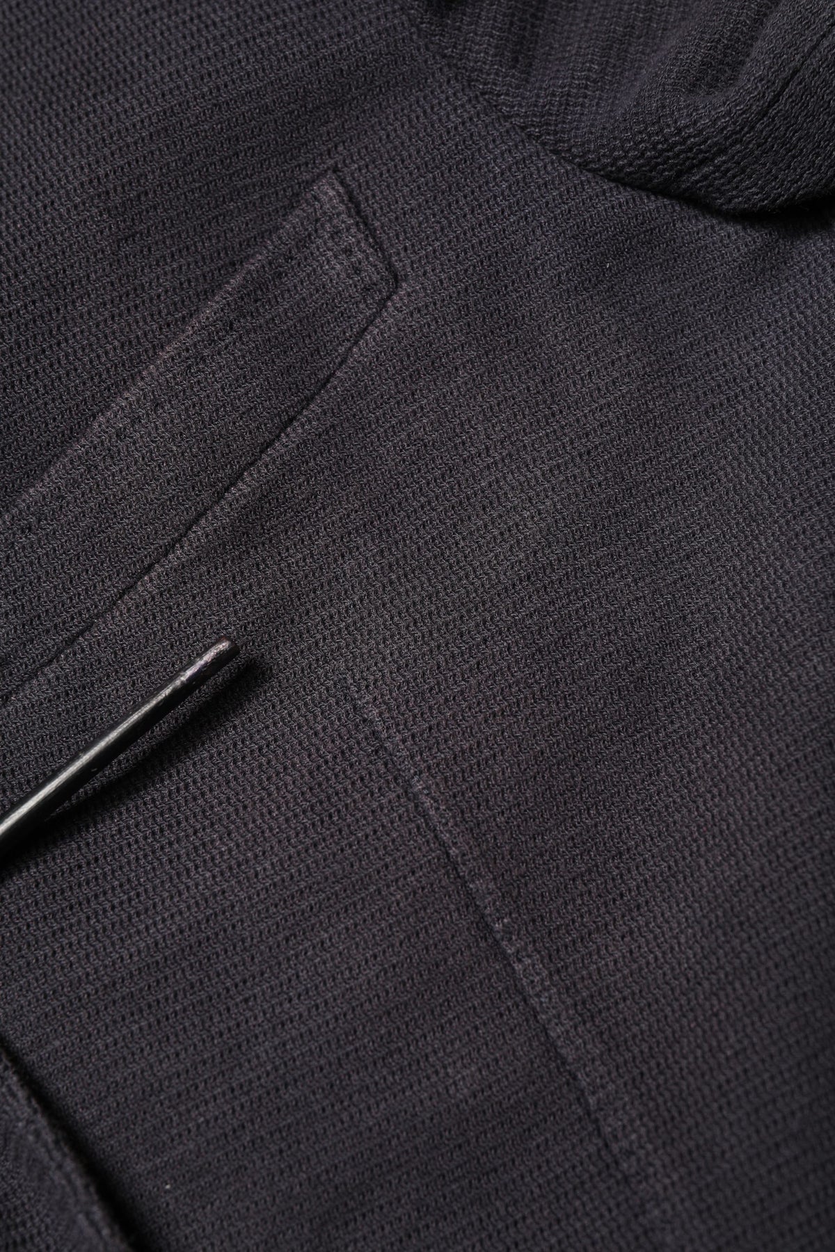 Dark Gray Cotton Men Single Breasted Jacket