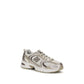 Beige Fabric Athletic Sneakers