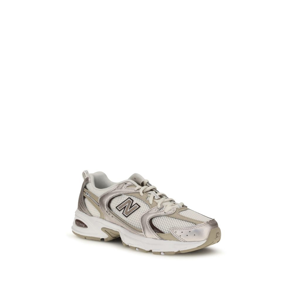 Beige Fabric Athletic Sneakers
