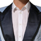 Blue Cotton Formal Single Breasted Jacket