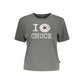 Grey Cotton Women's T-Shirt