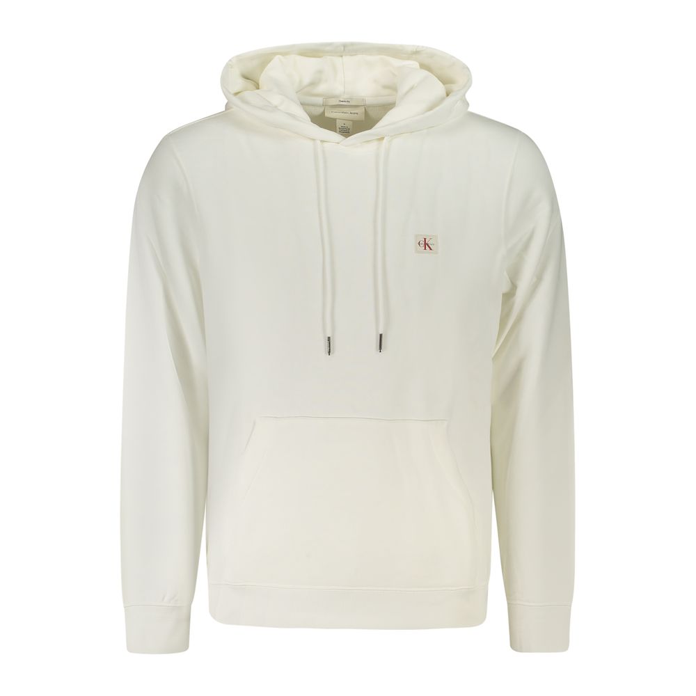 White Cotton Men's Hoodie