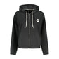 Black Cotton Womens Hoodie