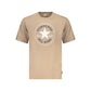 Beige Cotton Mens T-Shirt