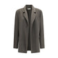 Gray Cashmere Full-Length Jacket