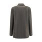 Gray Cashmere Full-Length Jacket