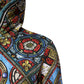 Multicolor Printed Hooded Sweatshirt Sweater