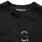 Black Cotton DG Crew Neck Sweatshirt Sweater