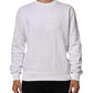 White Logo Embossed Cotton Sweatshirt Sweater