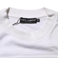 White Logo Embossed Cotton Sweatshirt Sweater