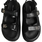 Black DG Logo Sandals Flats Slippers Shoes