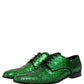 Dress Green Sequined Lace Up Men Derby Shoes