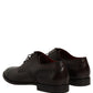 Maroon Calfskin Leather Derby Men Dress Shoes