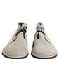Gray Suede Chukka Lace Up Men Ankle Boots Light