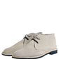 Gray Suede Chukka Lace Up Men Ankle Boots Light