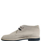 Gray Suede Chukka Lace Up Men Ankle Boots Light
