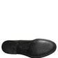 Black Calfskin Leather Derby Men Dress Shoes