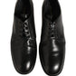 Black Calfskin Leather Derby Men Dress Shoes