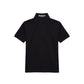 Black Cotton Men Polo