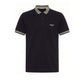 Blue Cotton Men Polo