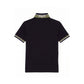 Blue Cotton Men Polo