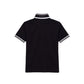Black Cotton Men Polo