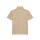 Beige Cotton Men Polo-Shirt