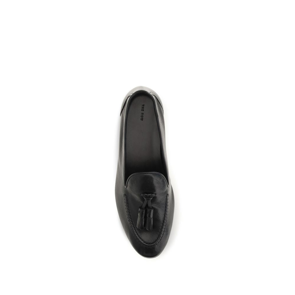 Black Calf Leather Bos Taurus Slip-On Loafers