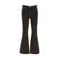 Black Cotton Bootcut Jeans