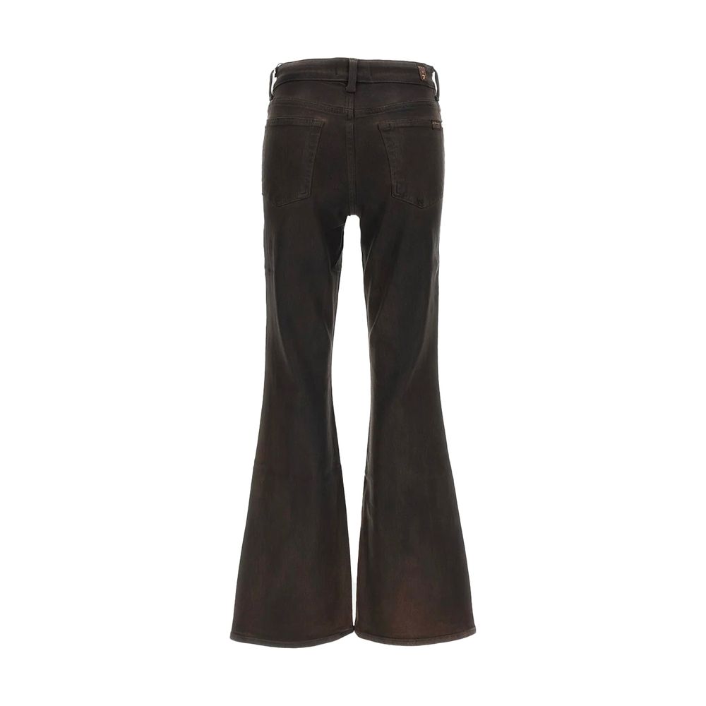 Black Cotton Bootcut Jeans