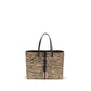 Beige Calf Leather Bos Taurus Shoulder Bag