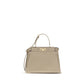 Beige Calf Leather Bos Taurus Shoulder Bag