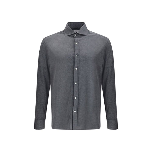 Gray Silk Dress Shirt