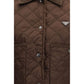 Brown Recycled Polyamide Full-Length Jacket