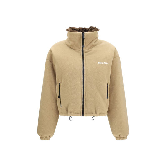 Beige Goose Down Full-Length Jacket