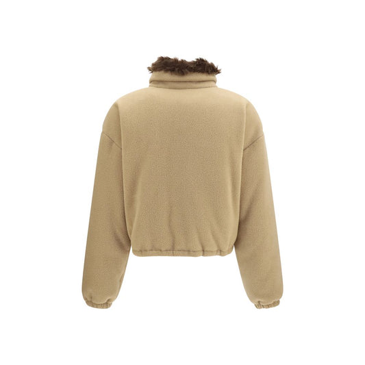 Beige Goose Down Full-Length Jacket