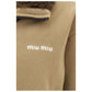 Beige Goose Down Full-Length Jacket