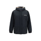 Black Polyester Full-Length Jacket
