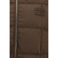 Brown Cotton Sleeveless Jacket