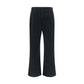 Black Cotton Casual Pants