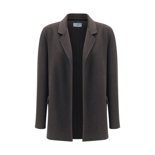 Brown Cashmere Full-Length Jacket