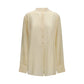 Beige Silk Dress Shirt