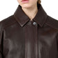 Brown Lamb Leather Bomber
