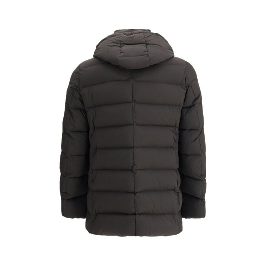 Black Polyamide Full-Length Jacket