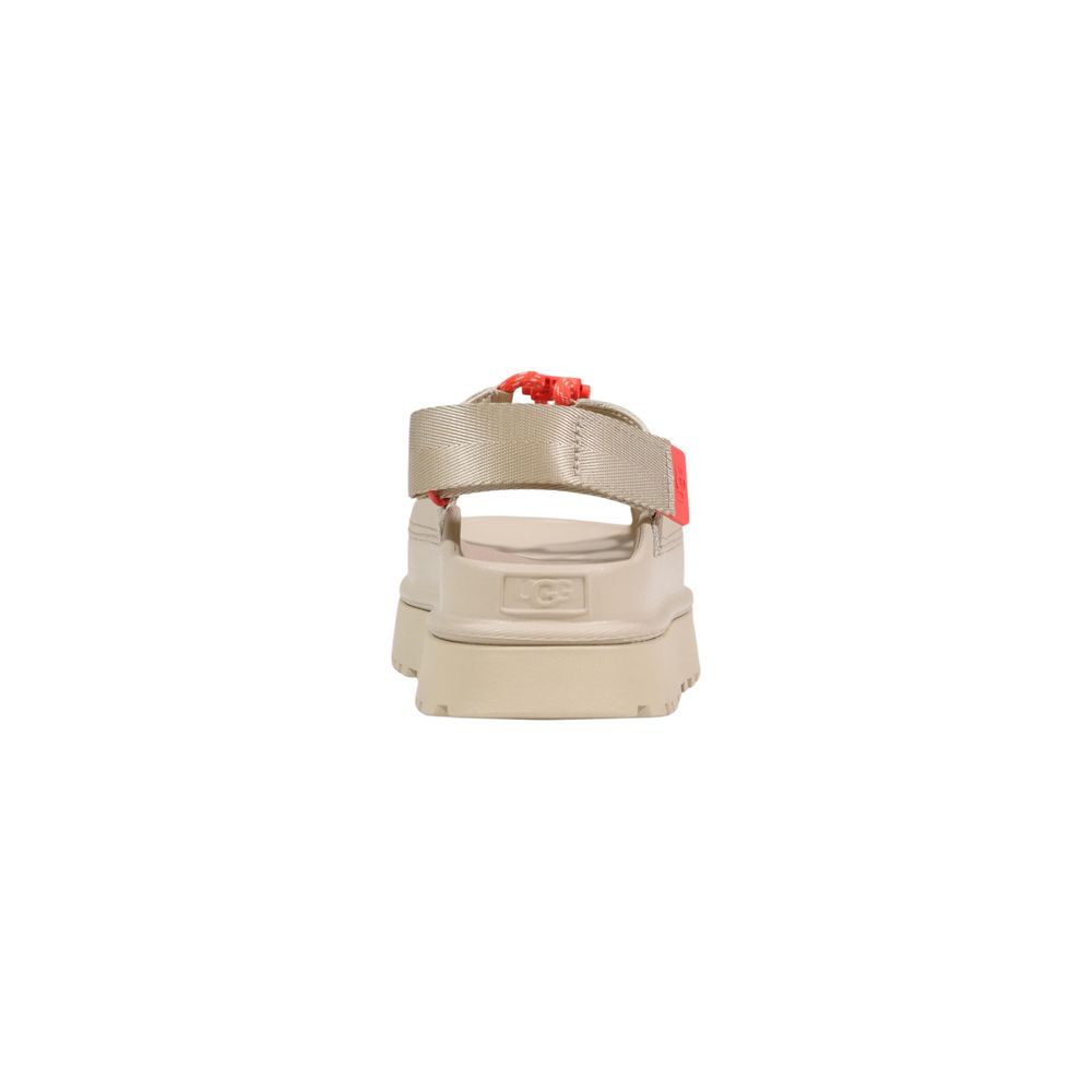 Beige Polyethylene Flat Sandals