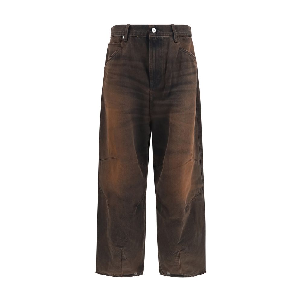 Brown Cotton Jeans Denim
