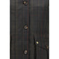 Bicolor Cotton Full-Length Jacket