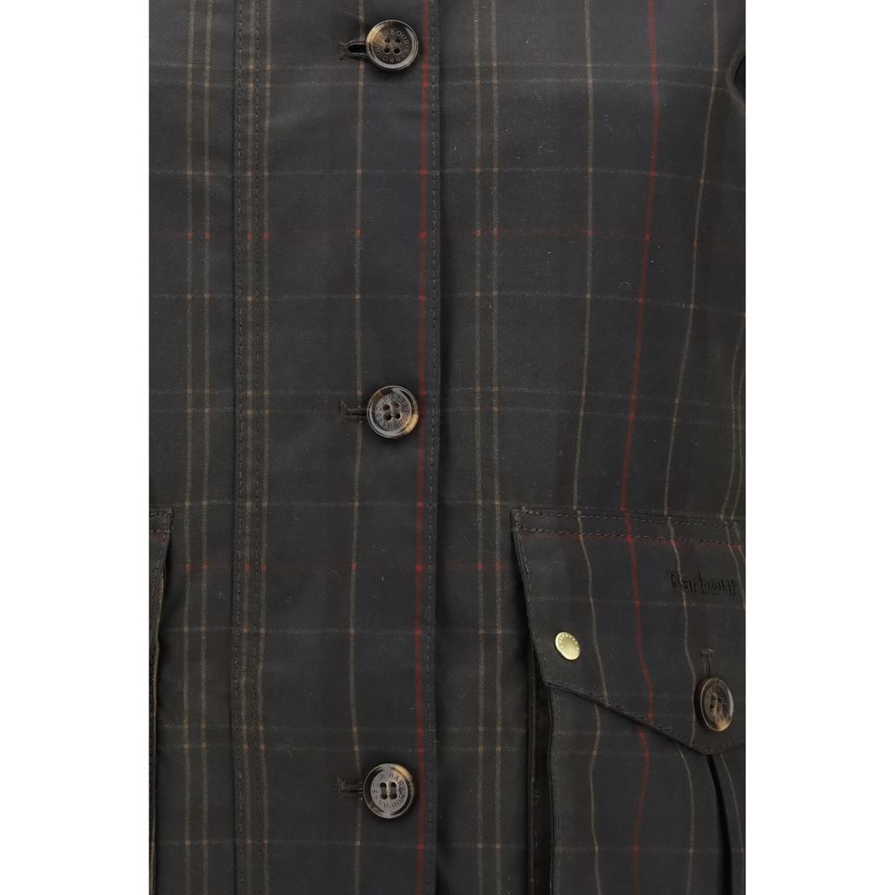 Bicolor Cotton Full-Length Jacket