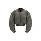 Gray Nylon Bomber